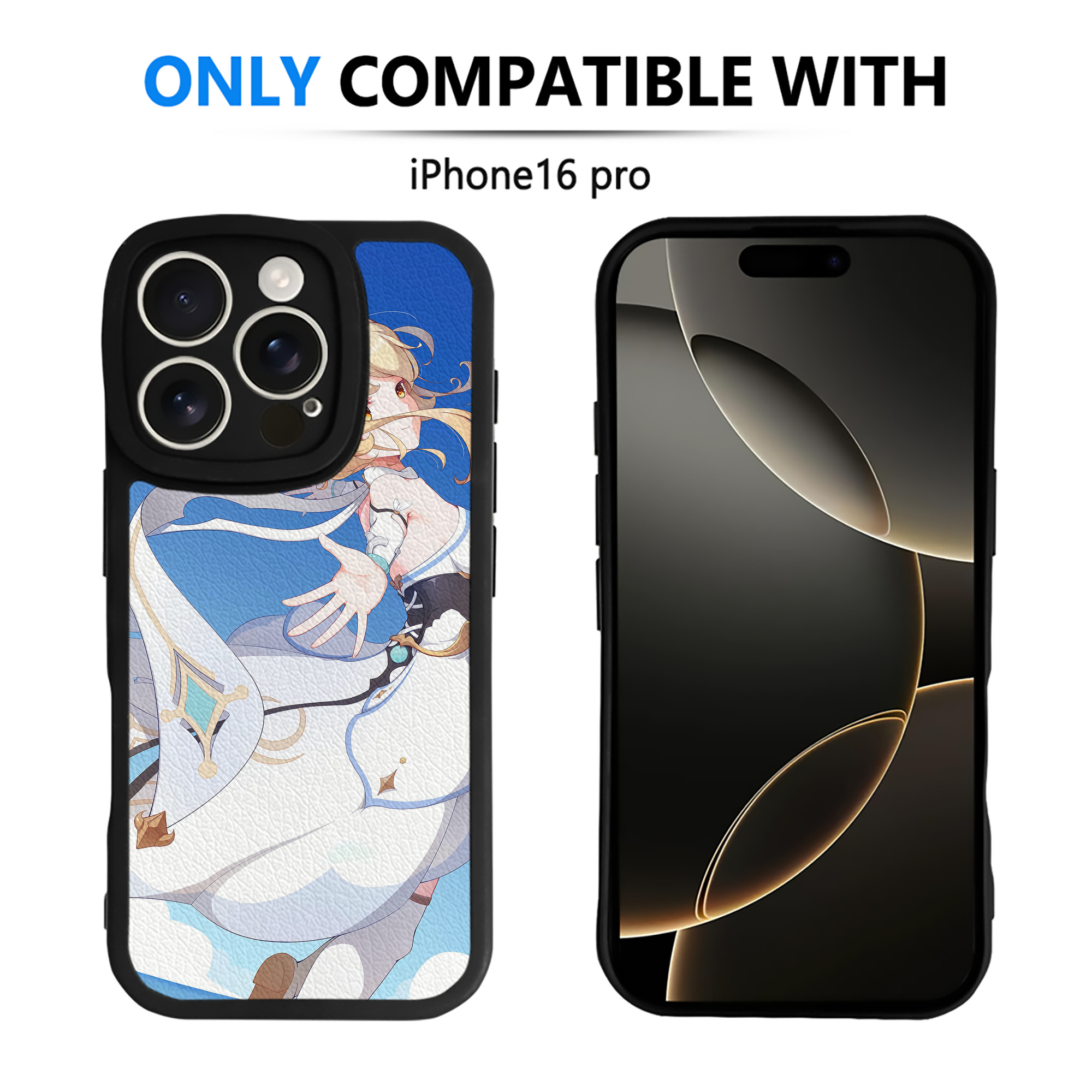 げんし神 genshin 【iPhone 16シリーズ対応】シリコンスマホケース（レザー調） 材質：シリコン